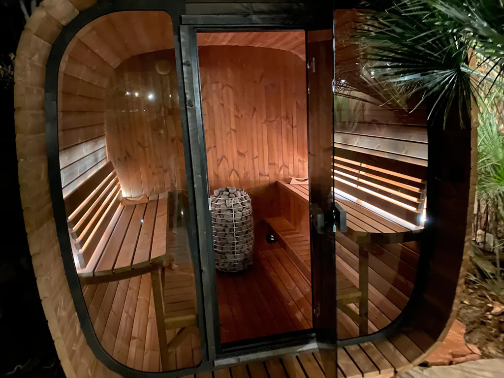 SaunaLife Model CL7G 6 Person Cube Series Outdoor Sauna Kit