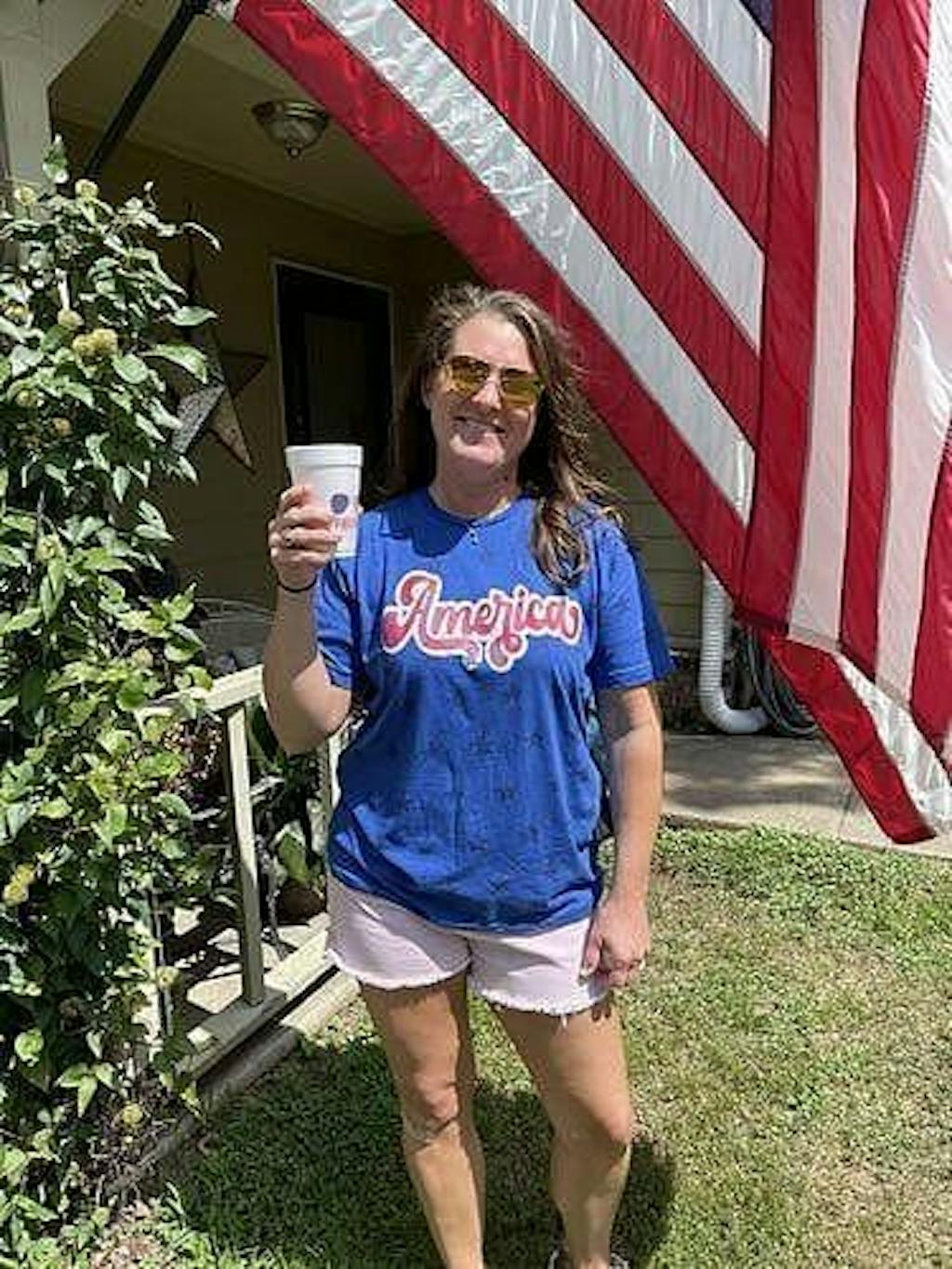 Fourth of July Party Cups-Merica Patriotic Sunglasses- 16 oz Styrofoam July 4th Cups-10Pack- Instock