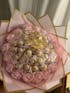 Birthday with Ferrero Rocher and Pink Roses Hand-Tied Chocolate Bouquet Gift