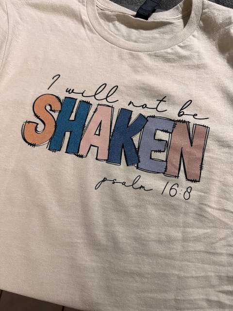 I Will Not Be Shaken Unisex Softstyle T-Shirt