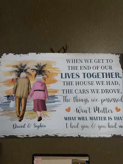 When We Get To The End Of Our Lives Together - Personalized Wrapped Canvas