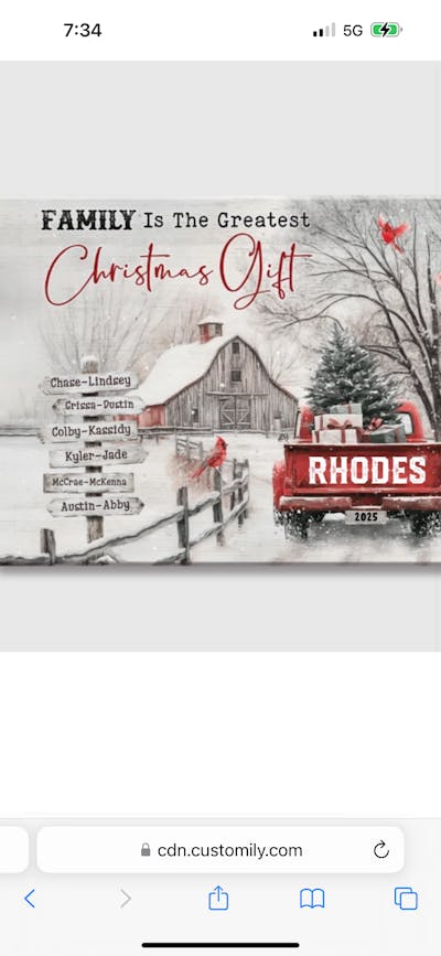 Customizable ‘All Roads Lead Home at Christmas’ Canvas / Poster - Personalize Names & Year