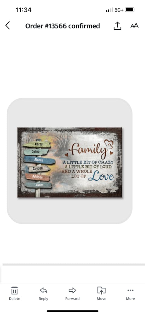 Our Crazy Loud Love - Personalized Family Vintage Sunset Poster / Canvas