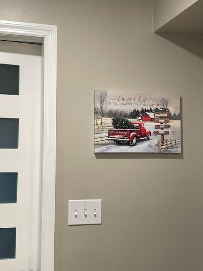 Customizable "Family Is The Greatest Christmas Gift" Canvas / Poster - Personalize Names & Year