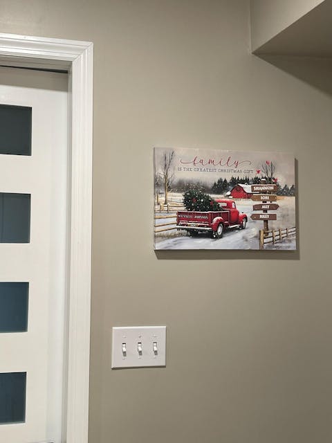 Customizable "Together We Make a Family" Canvas / Poster - Personalize Names & Year