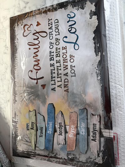 Our Crazy Loud Love - Personalized Family Vintage Sunset Poster / Canvas