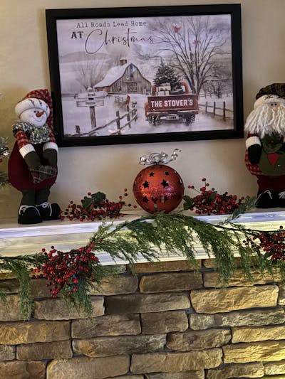 Customizable ‘All Roads Lead Home at Christmas’ Canvas / Poster - Personalize Names & Year