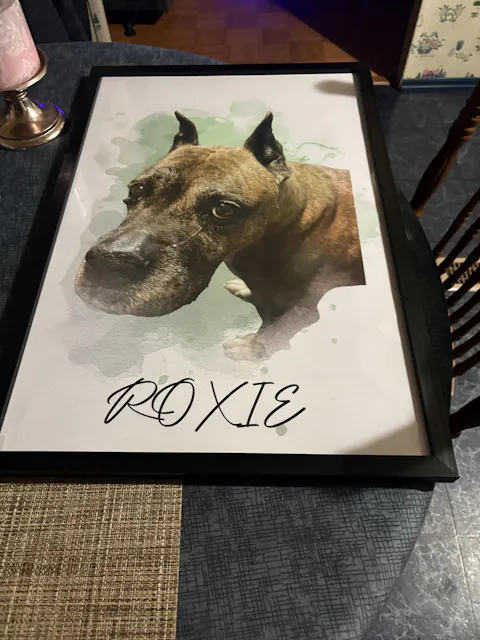 Watercolor Pet From Photo - Personalized Customized Canvas / Poster