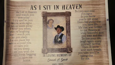 Personalized 'As I Sit In Heaven' Photo Memorial For Loved One Canvas Gift for Loss