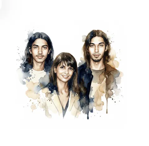 Watercolor Pet From Photo - Personalized Customized Canvas / Poster