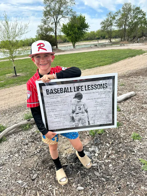 Baseball Life Lessons - Personalized Canvas / Poster for Kids