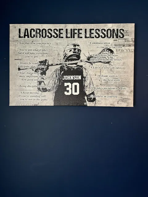 Personalized Lacrosse Life Lessons Poster / Canvas - Custom Gift For Lacrosse Lovers