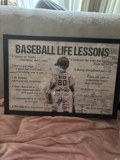 Baseball Life Lessons - Personalized Canvas / Poster for Kids