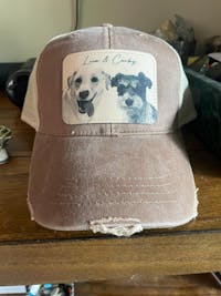 Custom Pet Patch Distressed Ollie Cap – Personalized Pet Hat | Vintage Washed Dad Hat