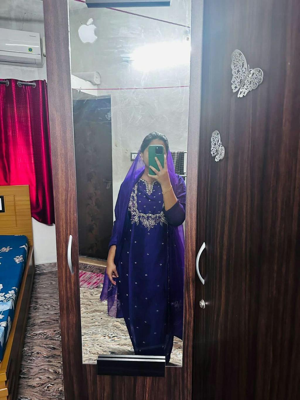 Embroidered kurta Pant  with dupatta with Zardosi work