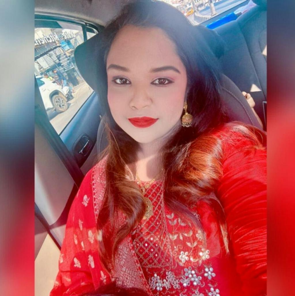 Red Embroidered kurta bottom  with dupatta