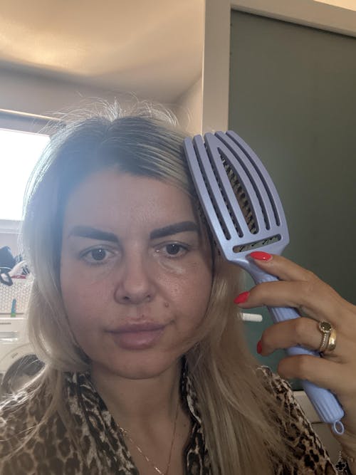 Perie de Păr Profesională, cu Peri de Mistreț și Nailon, Olivia Garden Arctic Lights Fingerbrush