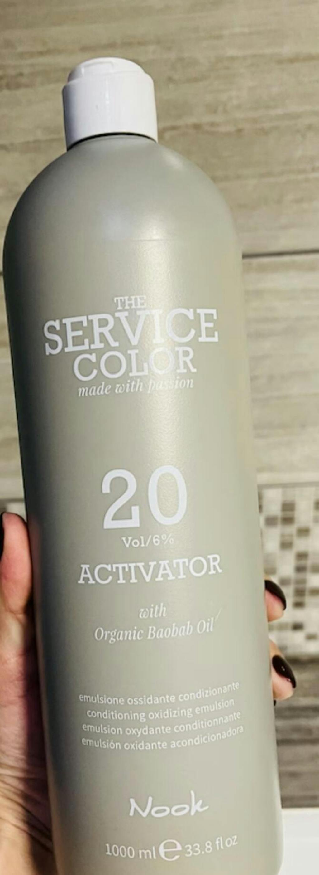 Oxidant Nook Service Color Activator 6% 20Vol pentru Rezultate Maxime și Formulă Îmbogățită cu Ulei de Baobab