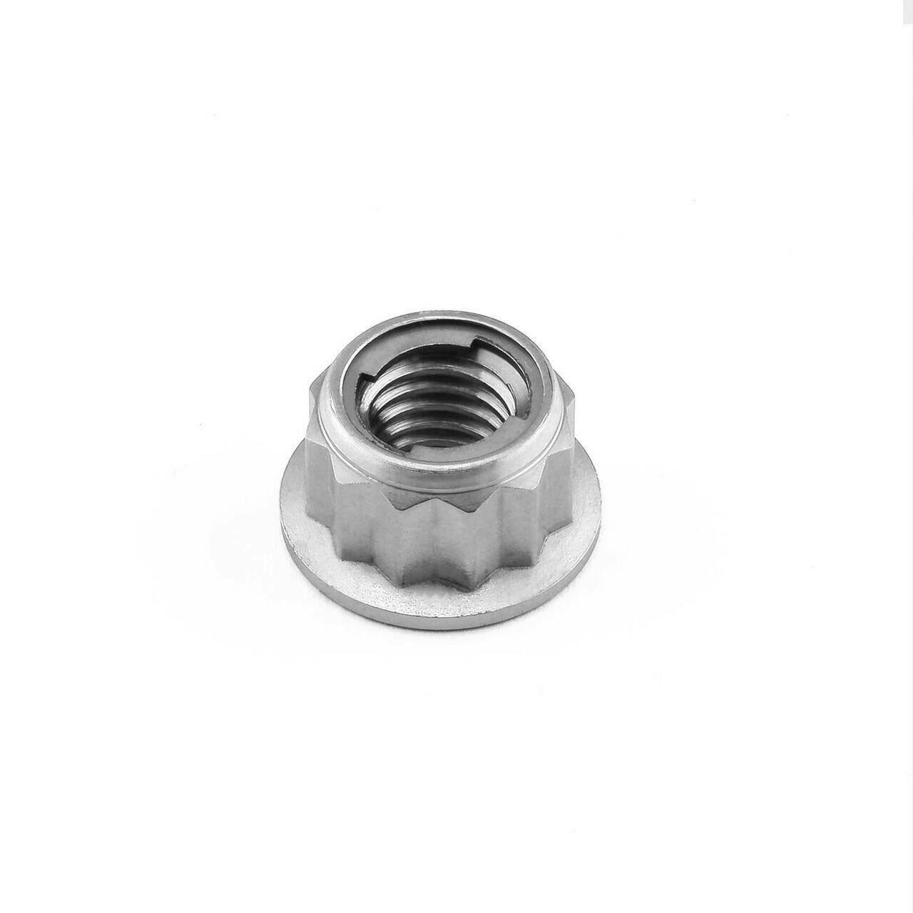 Hana*　0308 Titanium Flanged Metal Lock Nut Bi-Hex M8x(1.25mm) | Pro-Bolt