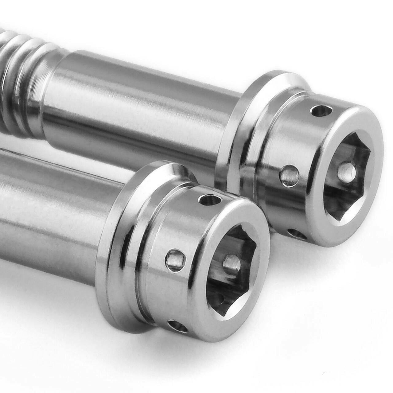 ファンタスティック Titanium Front Axle Pinch Bolt Kit Flanged Socket Cap Race
