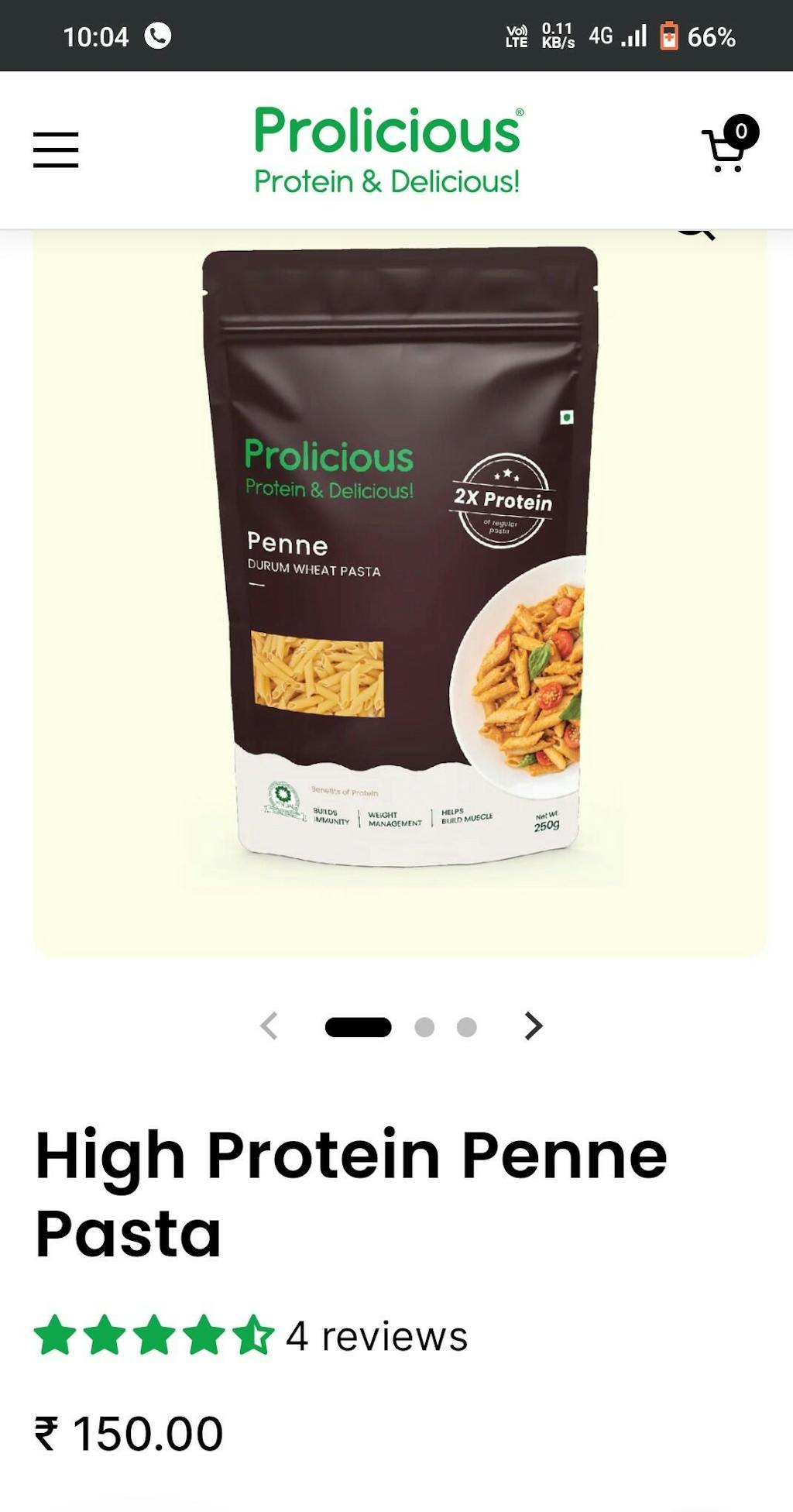 Buy High Protein Penne Pasta Healthy Pasta Prolicious
