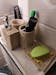 Bathroom Set - Floral Design - Stone - Set Of 4