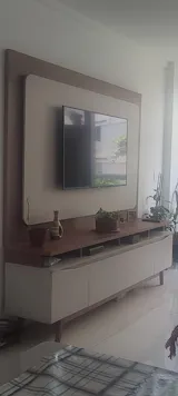 Rack para TVs até 75 Polegadas 3 Portas Flynt ST 220cm Off-White Fosco com Canella