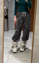 GSL | Fur Lined Mid-Top Platform Ankle Boots