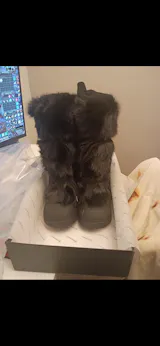 GSL | Fur Lined Mid-Top Platform Ankle Boots