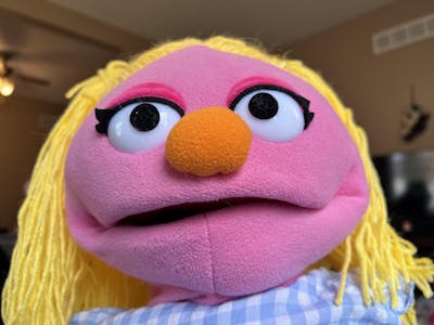 Rosey by Pubbets™ Full-Body Girl Hand Puppet with Outfit and Carry Bag
