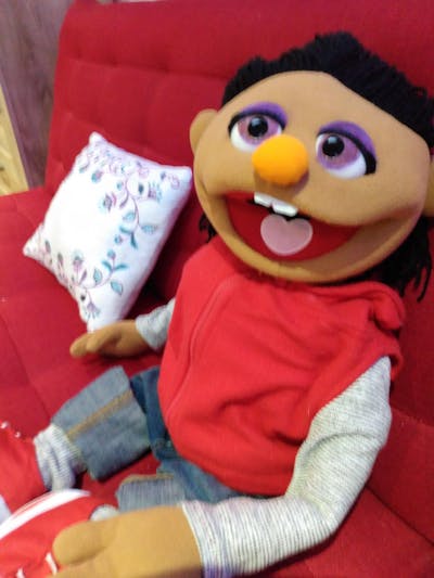 Josie by Pubbets™ Full-Body Girl Hand Puppet with Outfit and Carry Bag