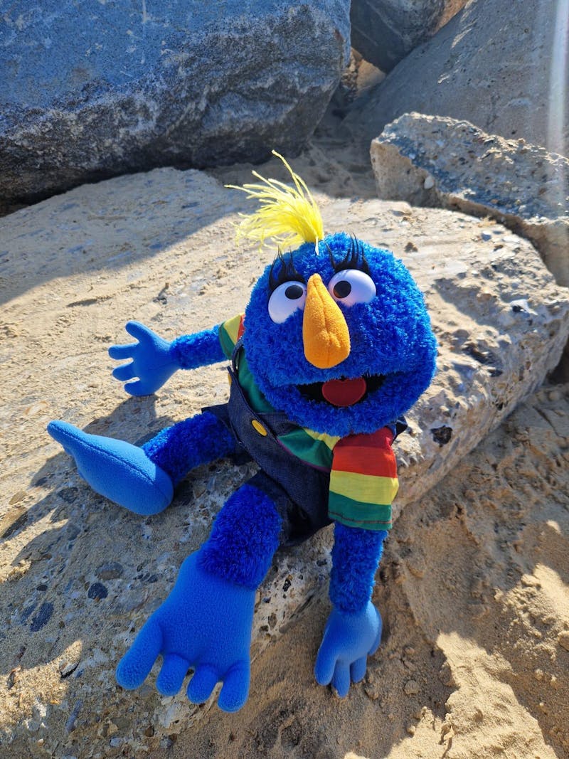 Grumplesnoot – Premium Full-Body Blue Furry Monster Puppet (24”/60cm)