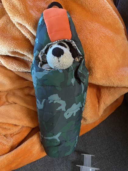 Puffin Beverage Sleeping Bag - Green Orange