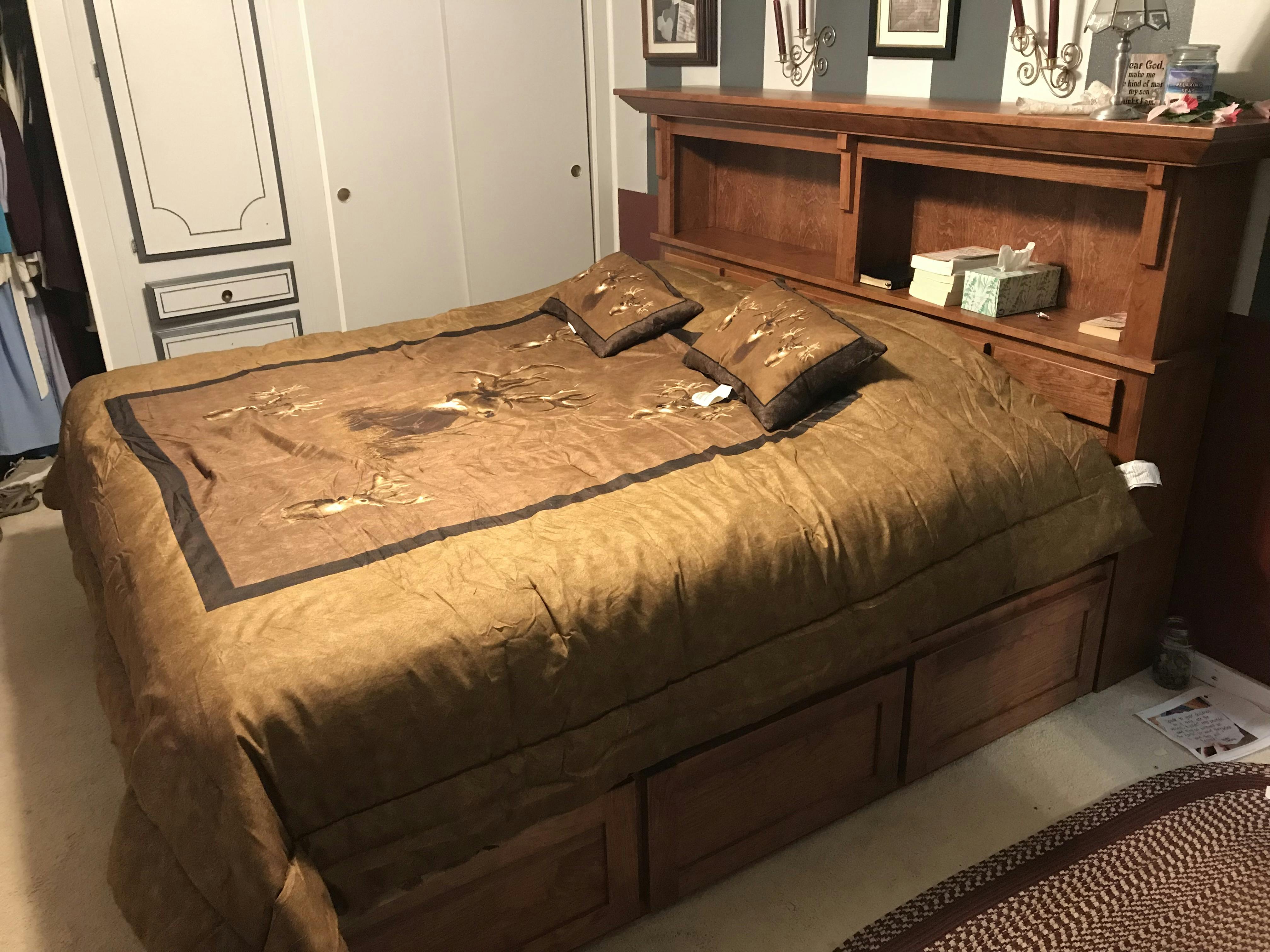 puffy mattress bed frame