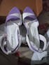 White & Purple Block Heel Sandal PIU_168