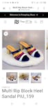 Multi Rip Block Heel Sandal PIU_159