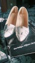 White H Block Heel Court Shoe PIU_83