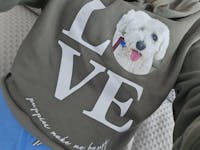 Your Dog Here | Custom True Puppy Love Crop Top Hood | Dog Owner Gift