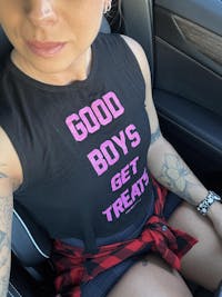 Good Boys Get Treats Crop Tank| Pink Font | Gift for Dog Lovers | Made in USA