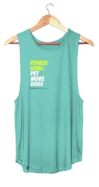 Fitness Goal: Pet More Dogs | Dog Lover Sleeveless Tank Made In USA