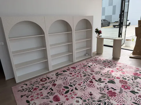 Machine Washable Rug - Pink Flora