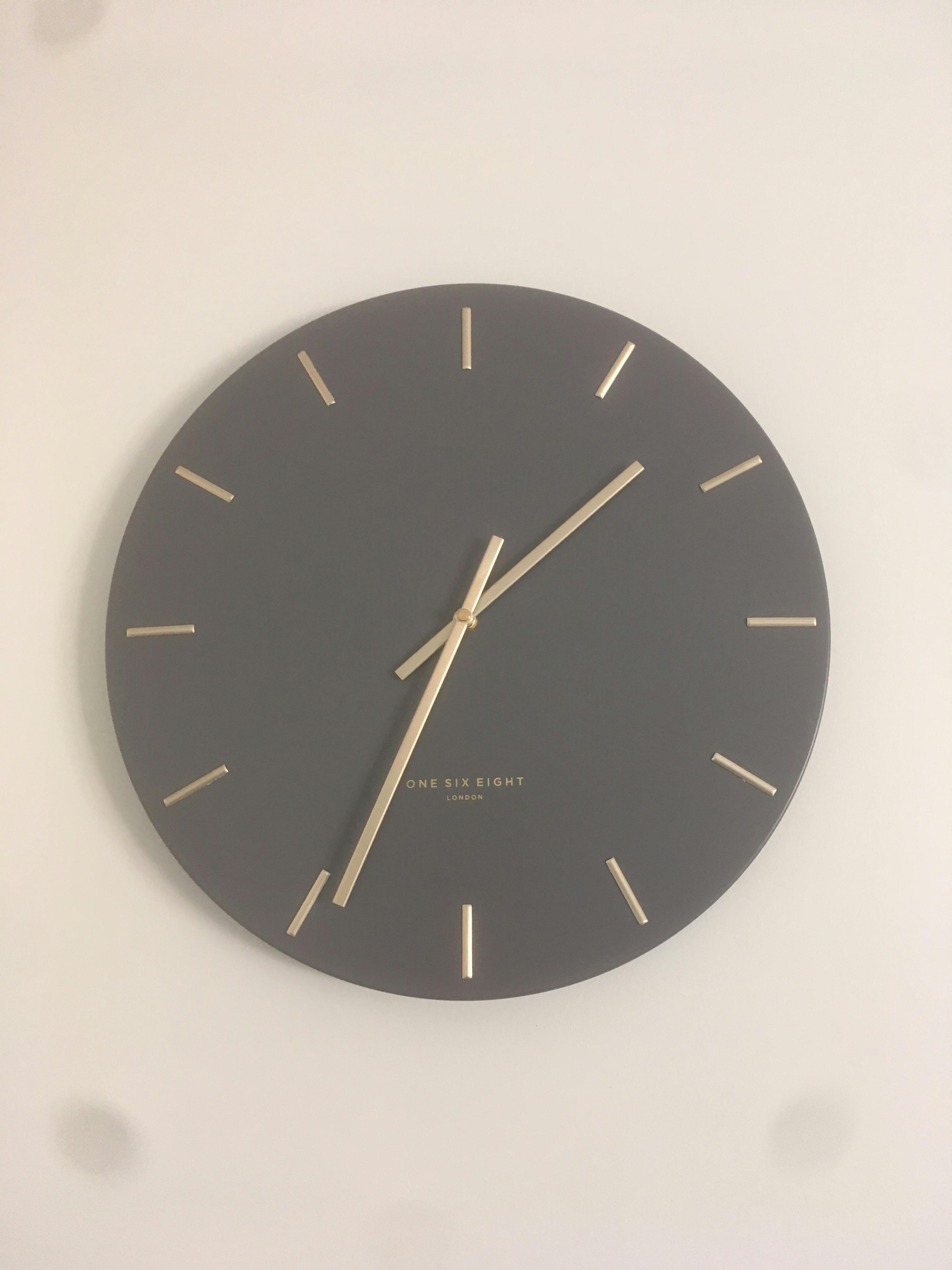 Buy Luca Charcoal 40cm Silent Wall Clock Online Purely Wall Clocks
