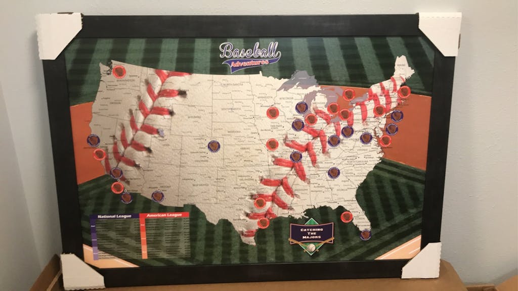 Baseball Adventures Map | Baseball Stadium Map | MLB Stadium Map