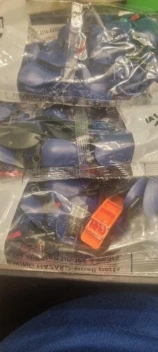 Customer photo for Eternal Blue Rose Bouquet Building Blocks Set