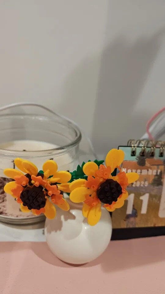 Customer photo for Building Block Flowers - Brick Bouquet with Vase