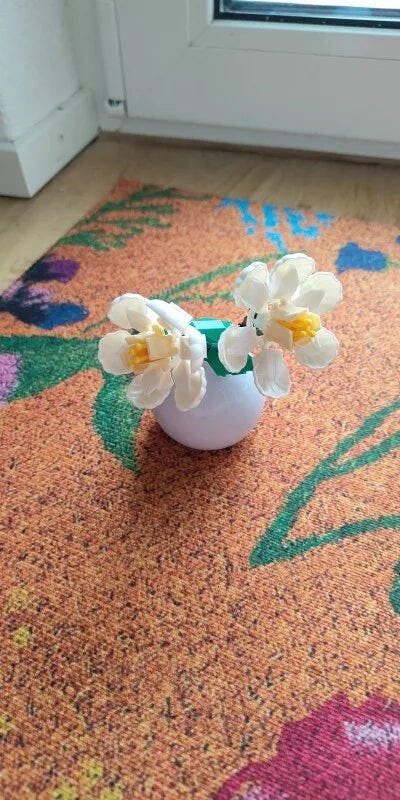 Customer photo for Building Block Flowers - Brick Bouquet with Vase