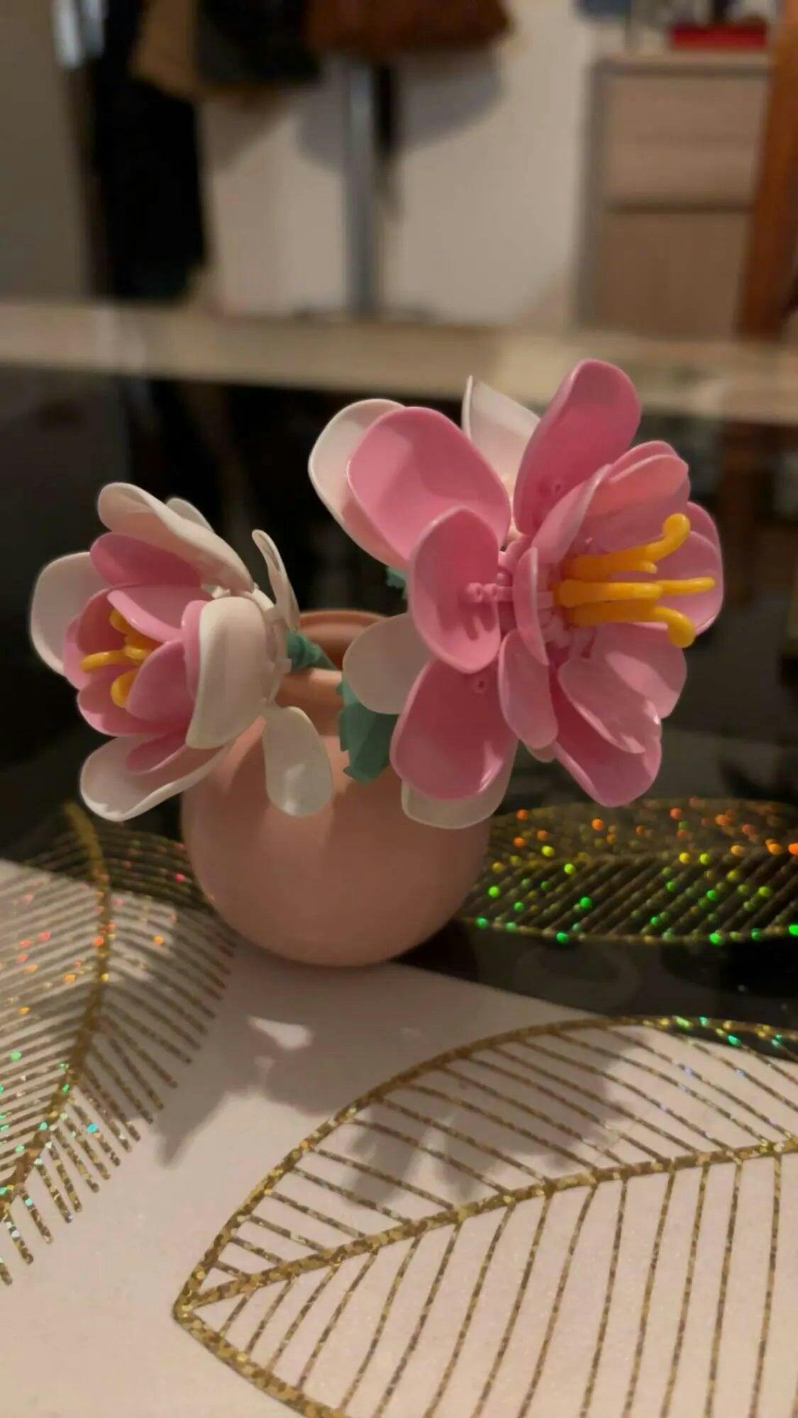 Customer photo for Building Block Flowers - Brick Bouquet with Vase