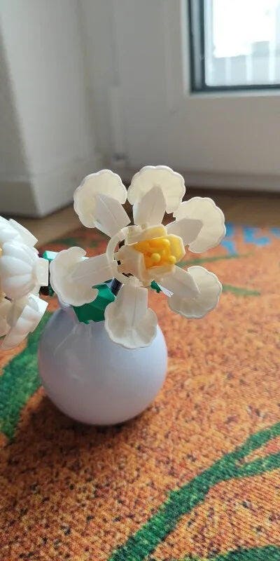 Customer photo for Building Block Flowers - Brick Bouquet with Vase