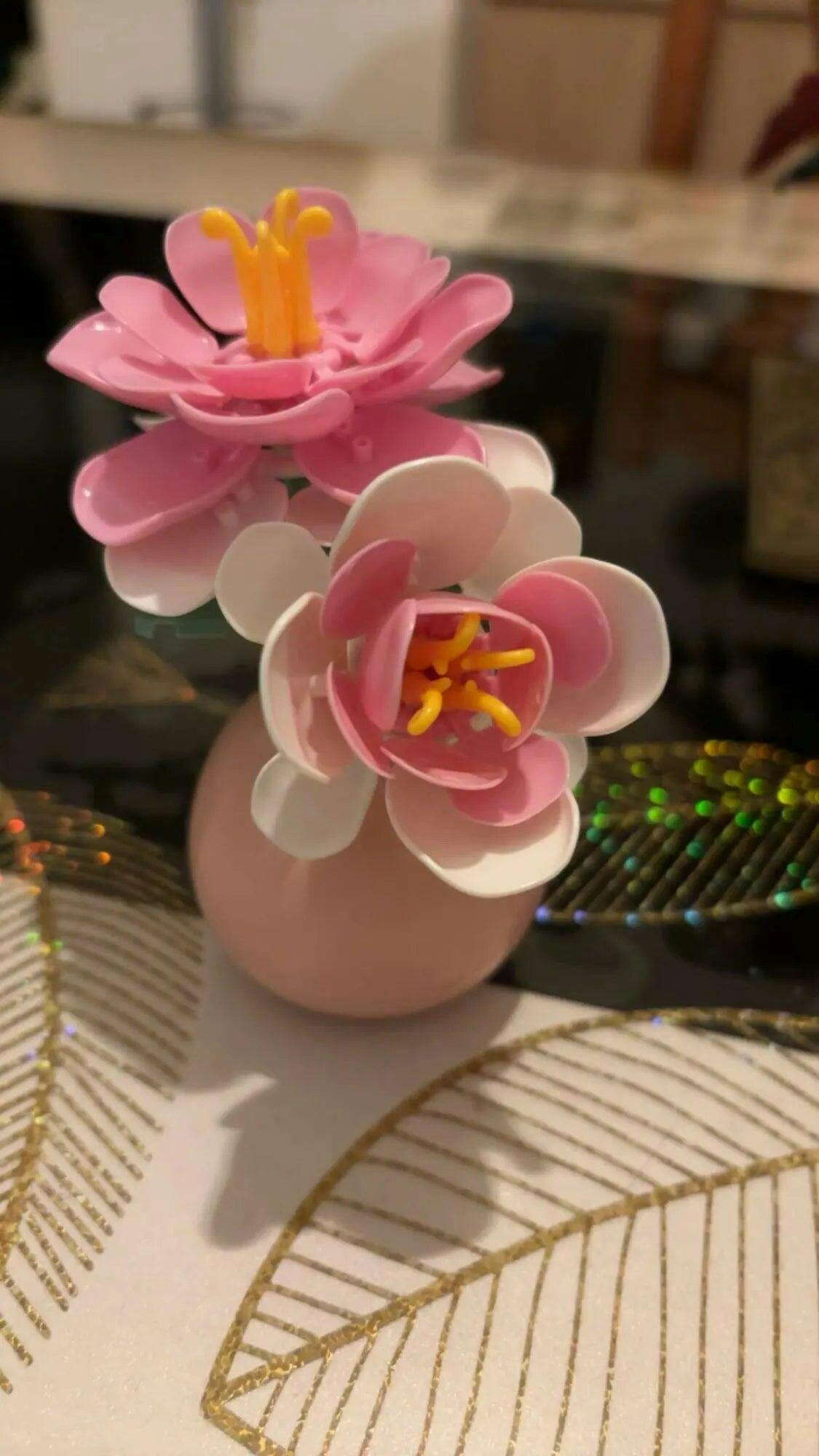 Customer photo for Building Block Flowers - Brick Bouquet with Vase