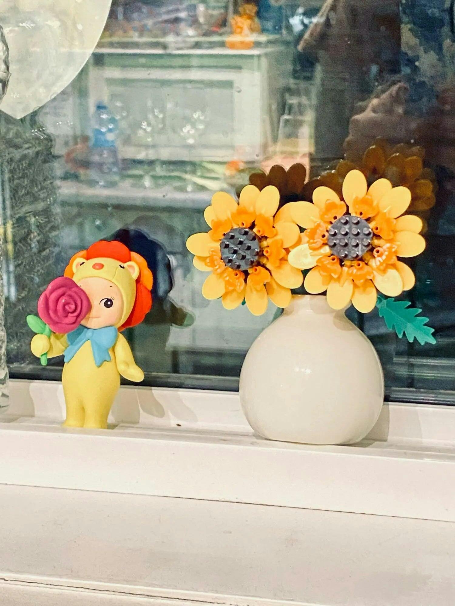Customer photo for Building Block Flowers - Brick Bouquet with Vase